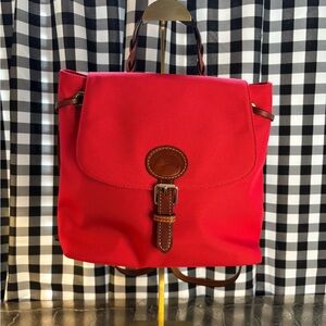 Dooney & Bourke Red Nylon Backpack EUC